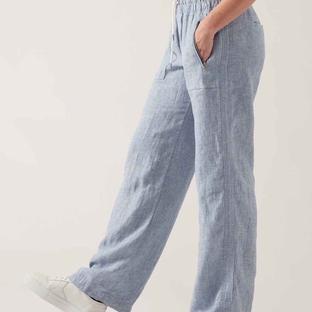 Athleta Light Blue Wide Leg Pants